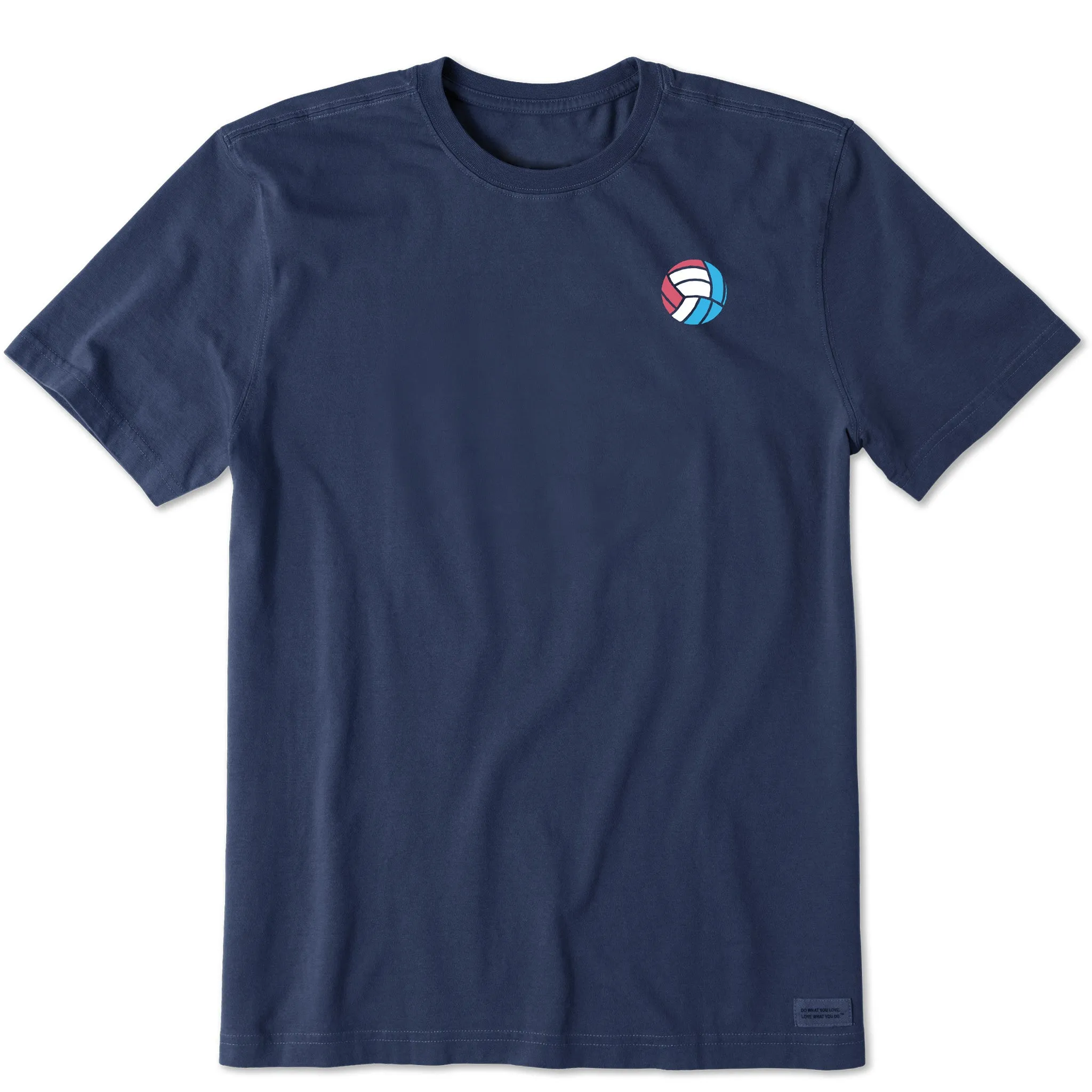 Day-to-Day Comfort Men's Red White & Blue Volleyball Short Sleeve Tee