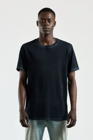 Presley Tee Curved Hem Garment Dyed Technique