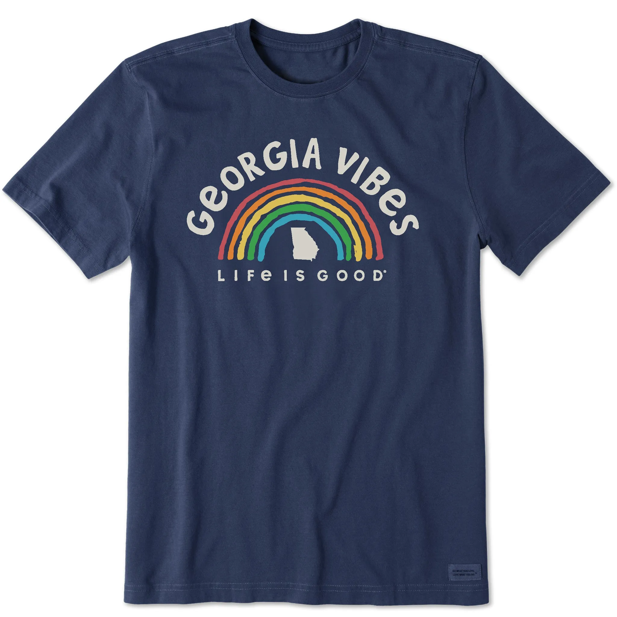 Performance Wear Fit Men's Georgia Rainbow Vibes Short Sleeve Crusher Tee