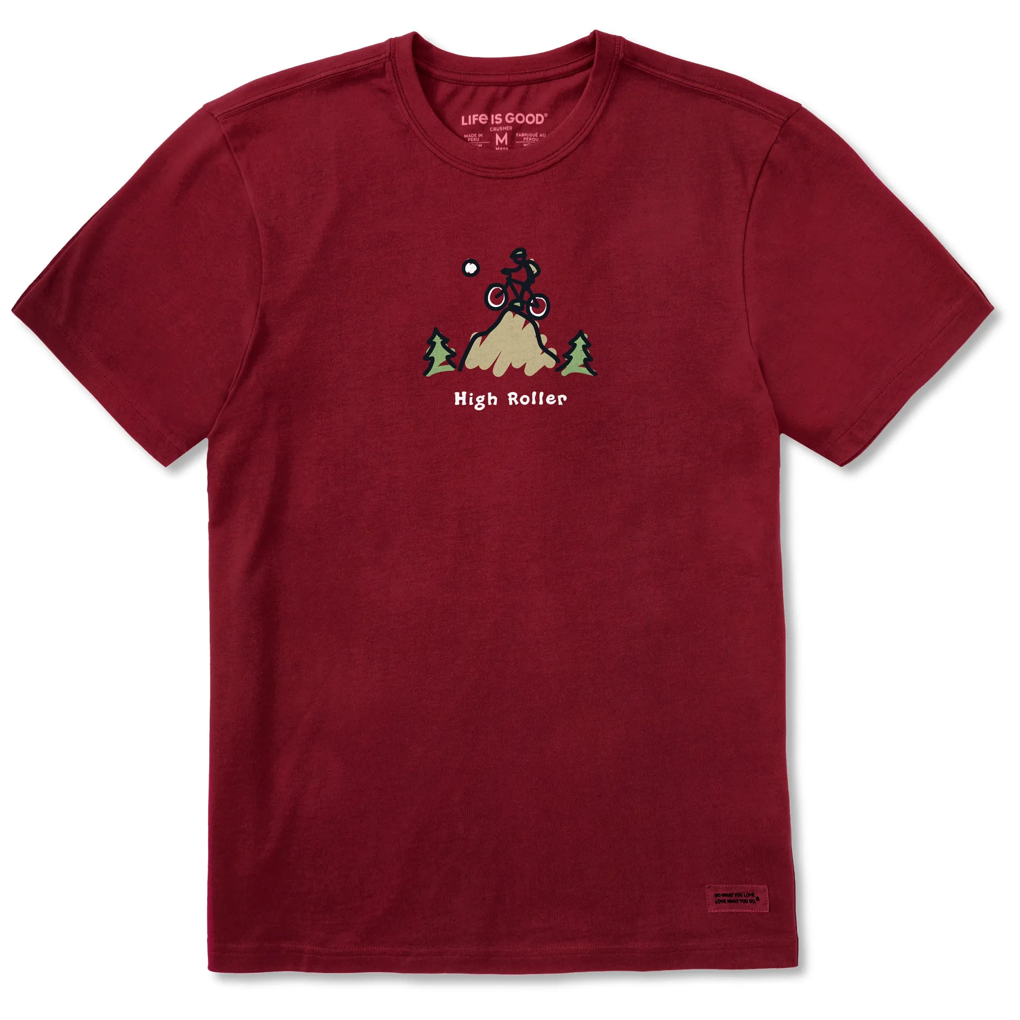 Flexible Fit Oversized Fit Men's High Roller Biking Short Sleeve Crusher Tee