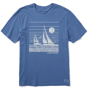 Men's Sailboat Stripes Short Sleeve Tee Smart Design