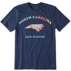 Men's Tie Dye North Carolina Short Sleeve Crusher Tee MoistureControlFibers