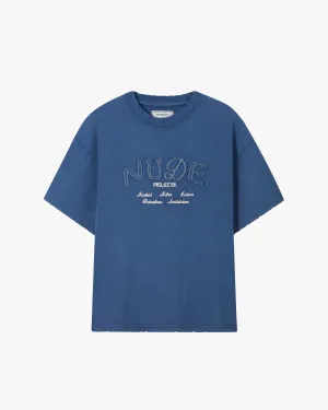 futuristic Coffee Break Tee Washed Navy