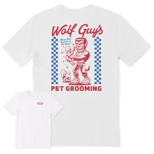Men's Wolf Guy's Pet Grooming Short Sleeve Crusher Tee contrast