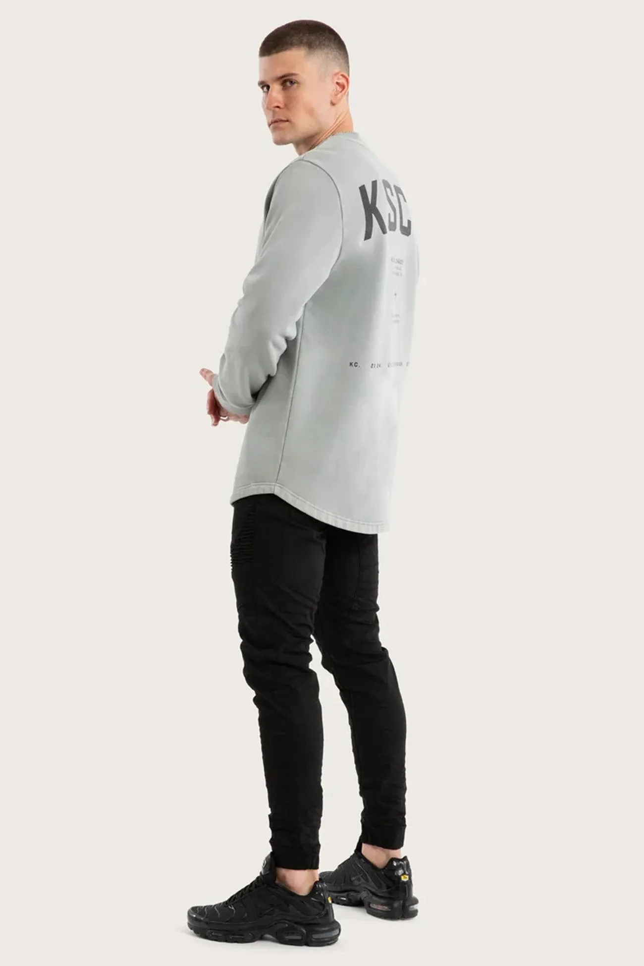 Protocol Dual Curved Sweater Pigment Limestone WrinkleResistantClothing Tight Core