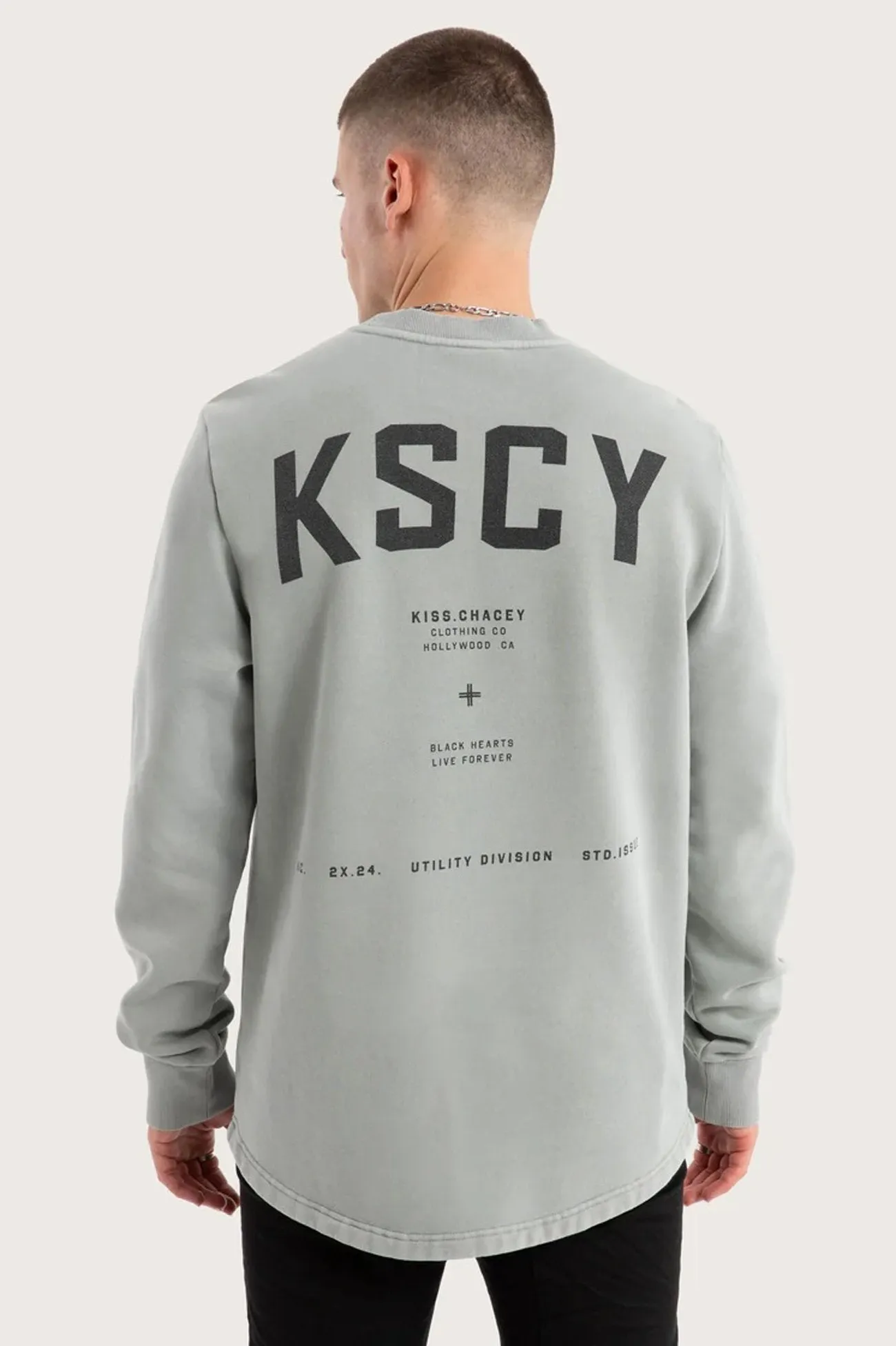 Protocol Dual Curved Sweater Pigment Limestone Chic Design Simple Fashion