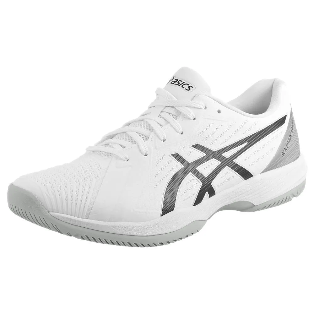 Breathable mesh Asics Men's Solution Swift FF - White/Black