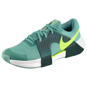 Nike Men's Air Zoom GP Challenge 1 - Denim Turq/Volt Smooth Surface Slip   On Style