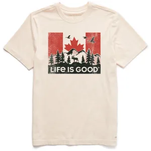 Short Sleeve Quick Fit Wear Men's Scenic Canadian Flag Short Sleeve Crusher Tee