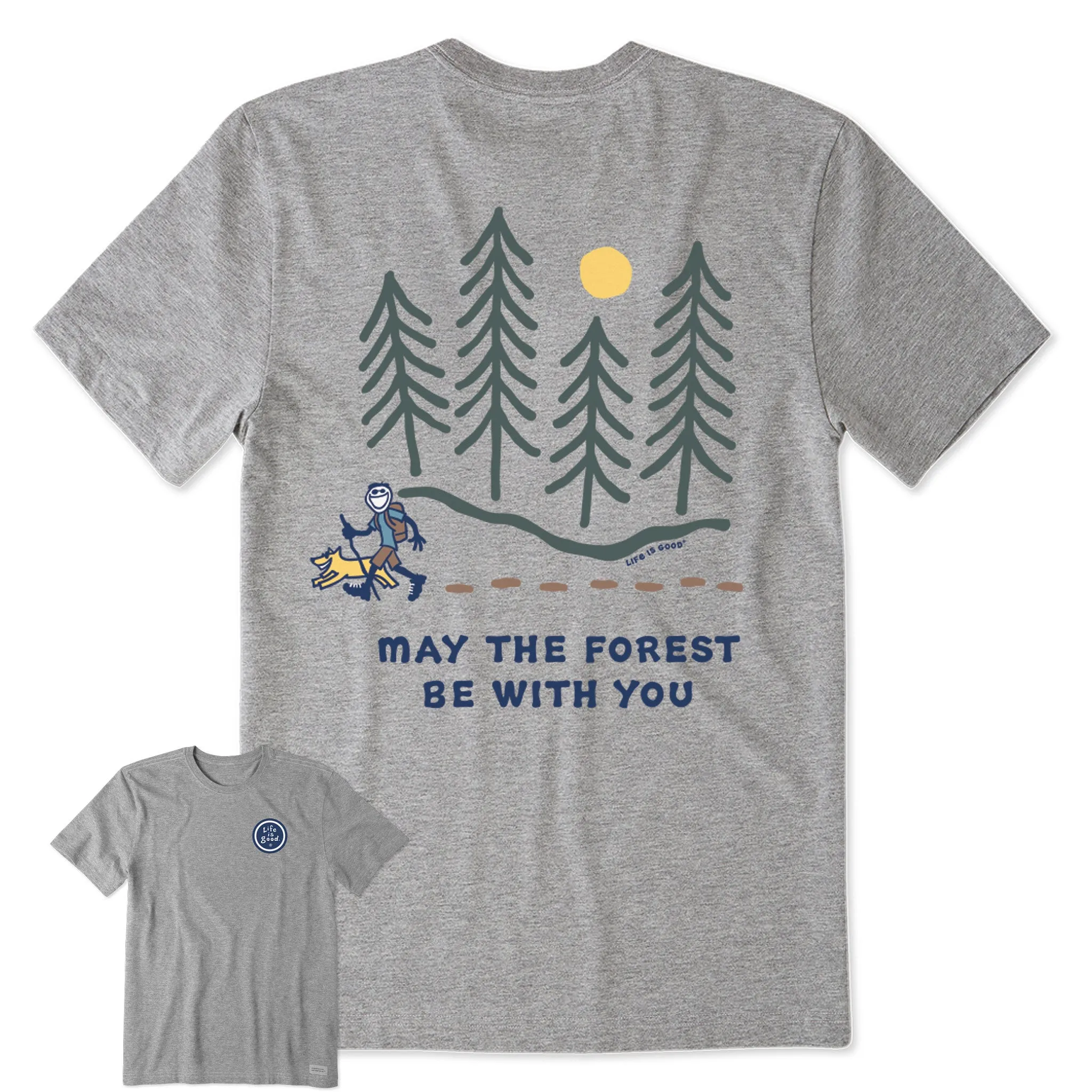 Recommended Sustainable Packaging Men's Hiking Through the Forest Short Sleeve Crusher Tee