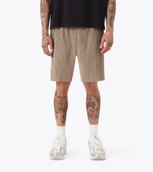 Bohemian style Pleated Short Khaki