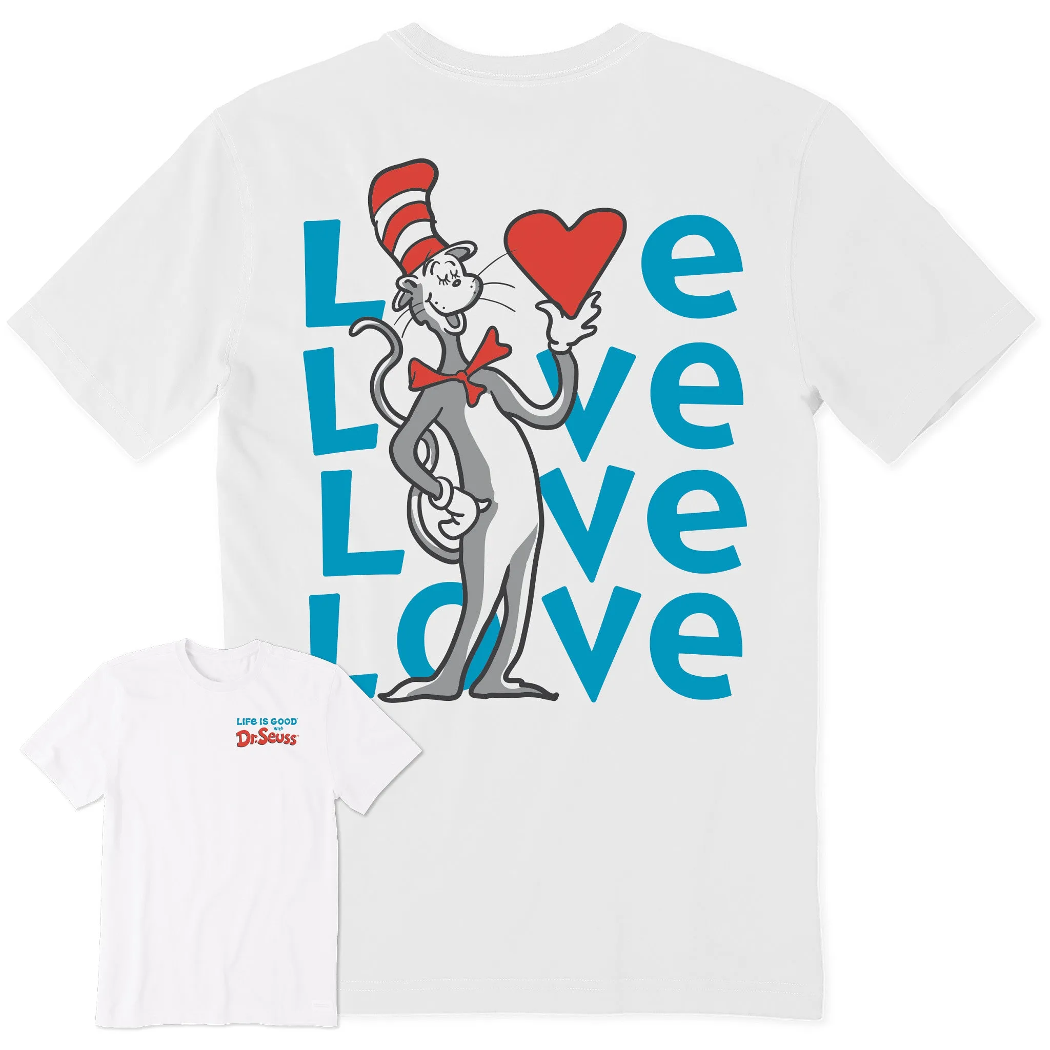 Sleek Stretch Fit Chic Vibe Men's The Cat Love Short Sleeve Crusher Tee