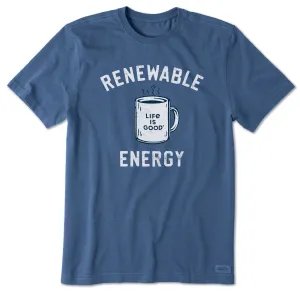 Men's Renewable Energy Mug Short Sleeve Tee Street Style EasyCareFabric