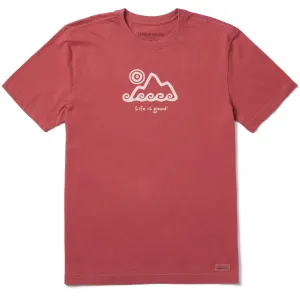 Men's Tribal Mountain Short Sleeve Tee Heathered Fabric Fit For Movement