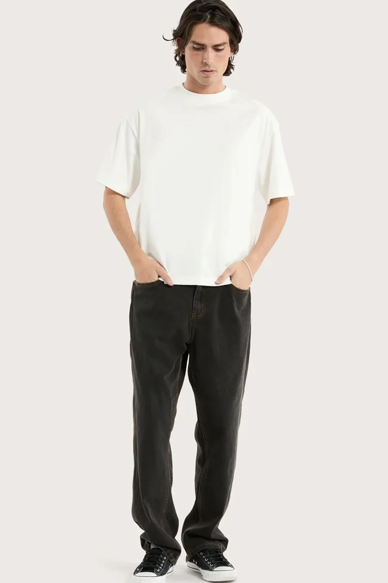 Essential Look All-Purpose Use K6 Baggy Wide Leg Jean Black