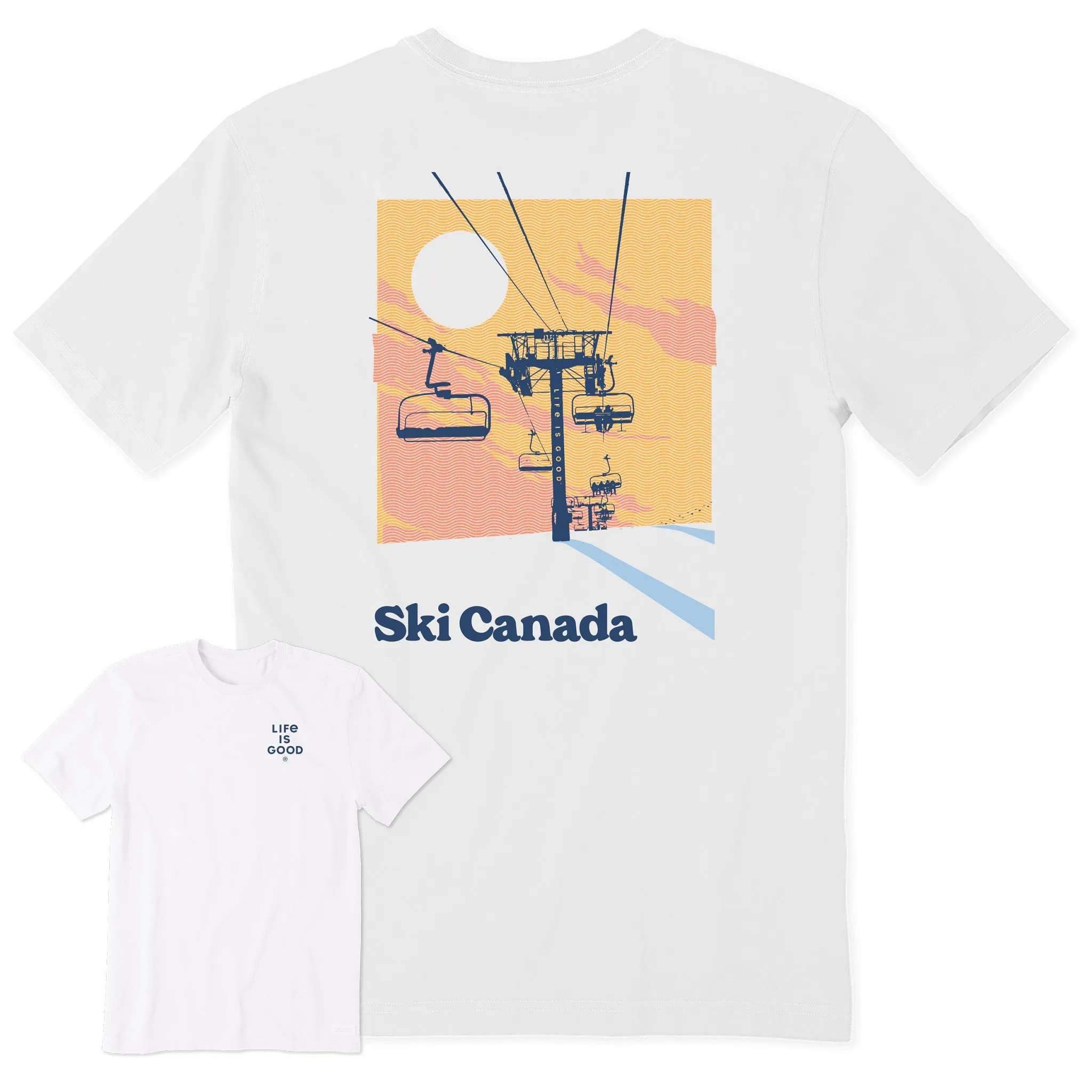 HighThreadCount Festival wear Men's Ski Canada Short Sleeve Crusher Tee