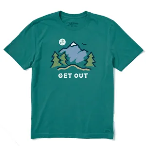 Adult Wear Men's Get Out Mountain Short Sleeve Tee