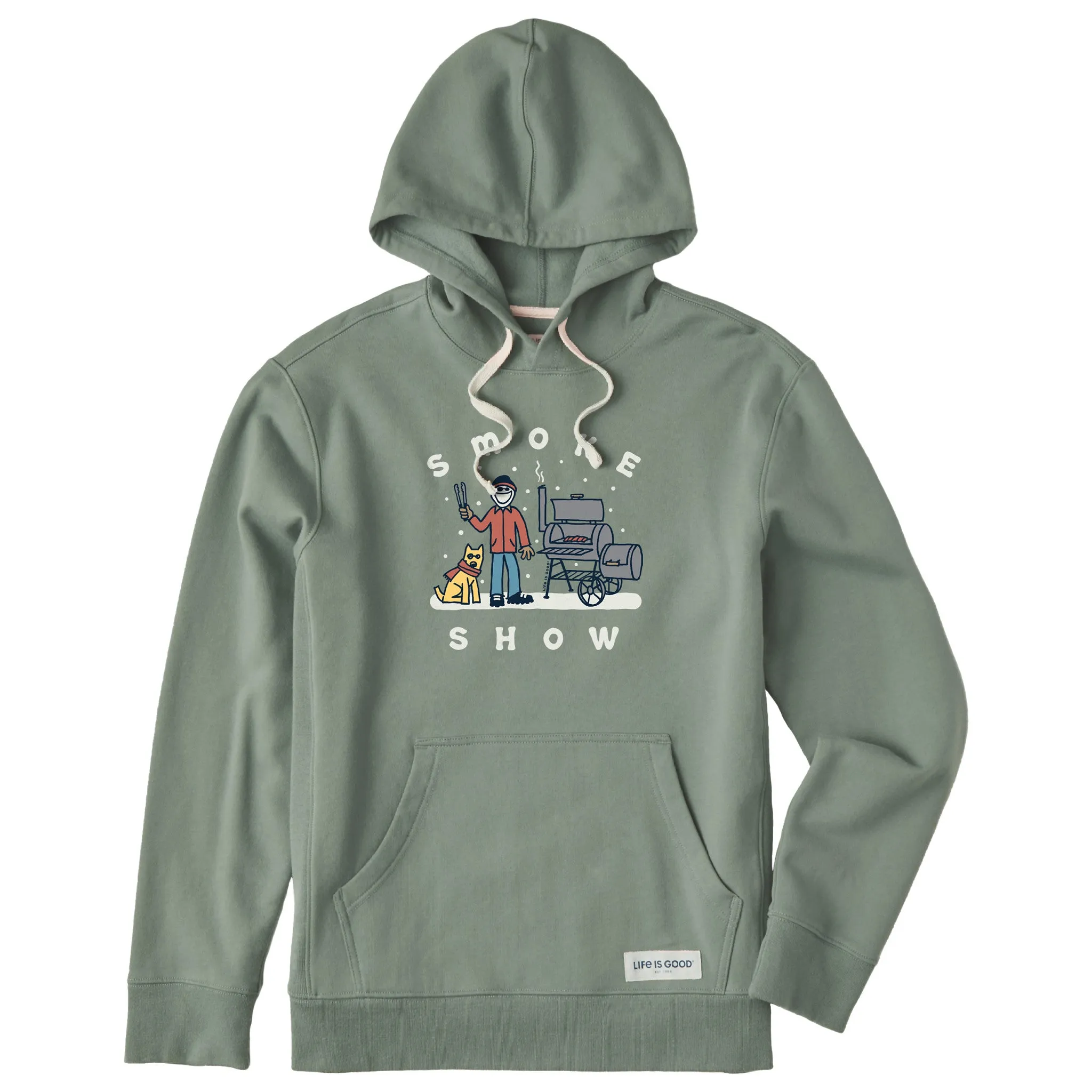 Men's Snowy Smoke Show Jake & Rocket Simply True Fleece Hoodie Travel Bold