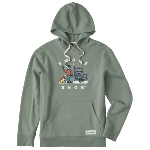 Men's Snowy Smoke Show Jake & Rocket Simply True Fleece Hoodie Travel Bold
