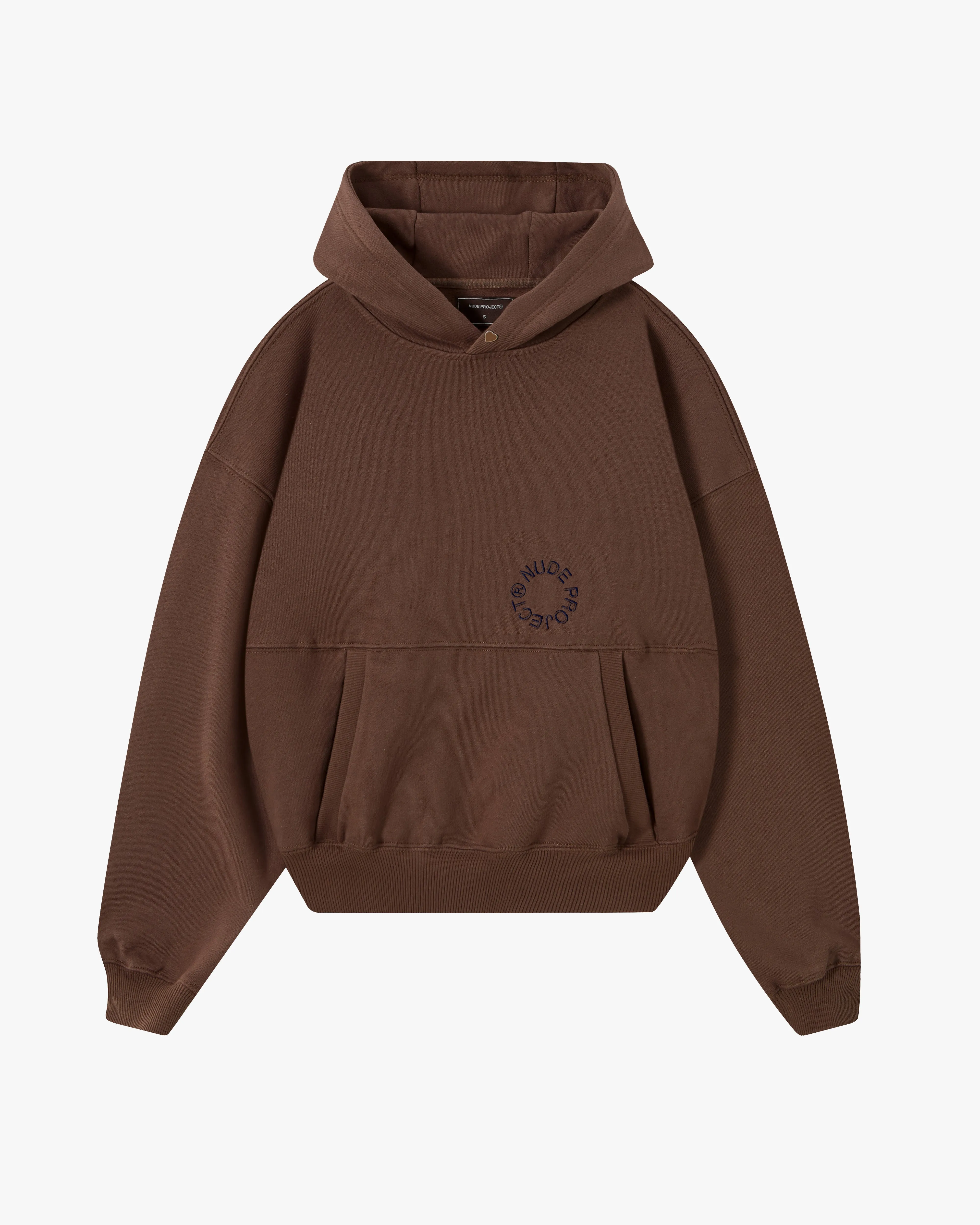 Tight Fit Water-Repellent Finish Kory Boxy Hoodie Brown