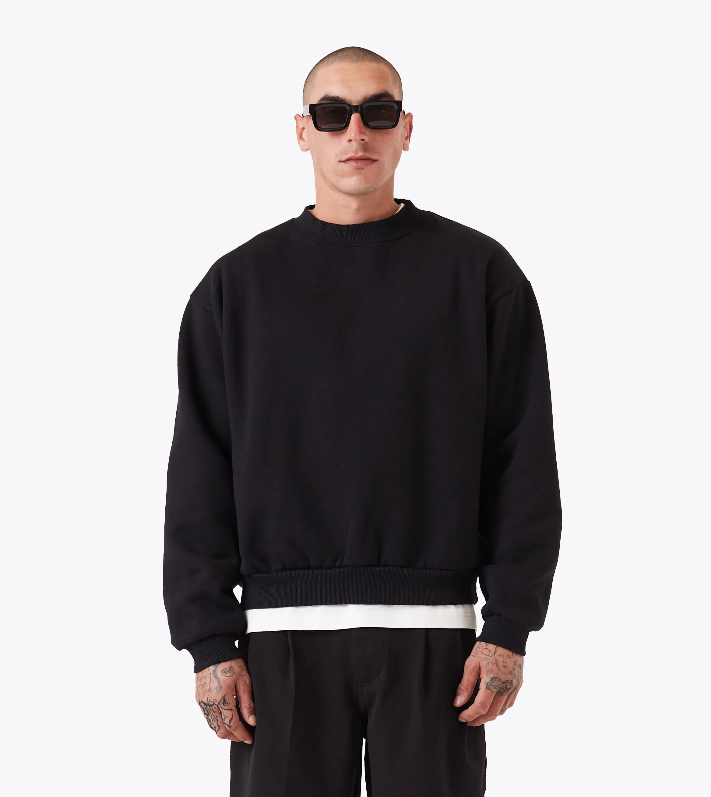 Moisture wicking Box Crew Black