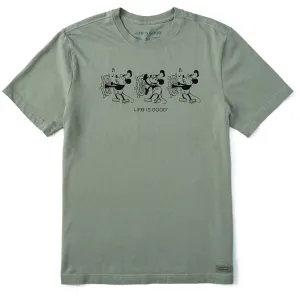 Men's Steamboat Willie at the Helm Short Sleeve Crusher Tee Sustainable Textile