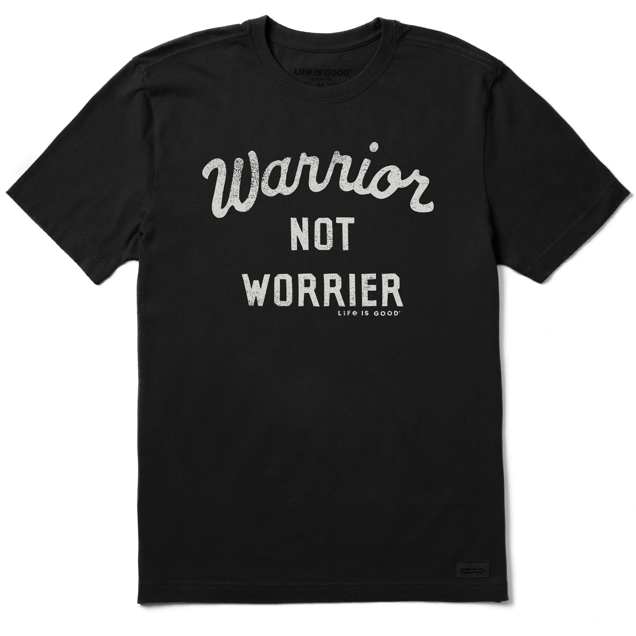 Men's Warrior Not Worrier Script Short Sleeve Tee Urban Comfort Bohemian