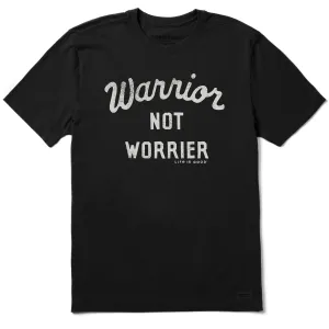 Reinforced Shoulder Men's Warrior Not Worrier Script Short Sleeve Tee