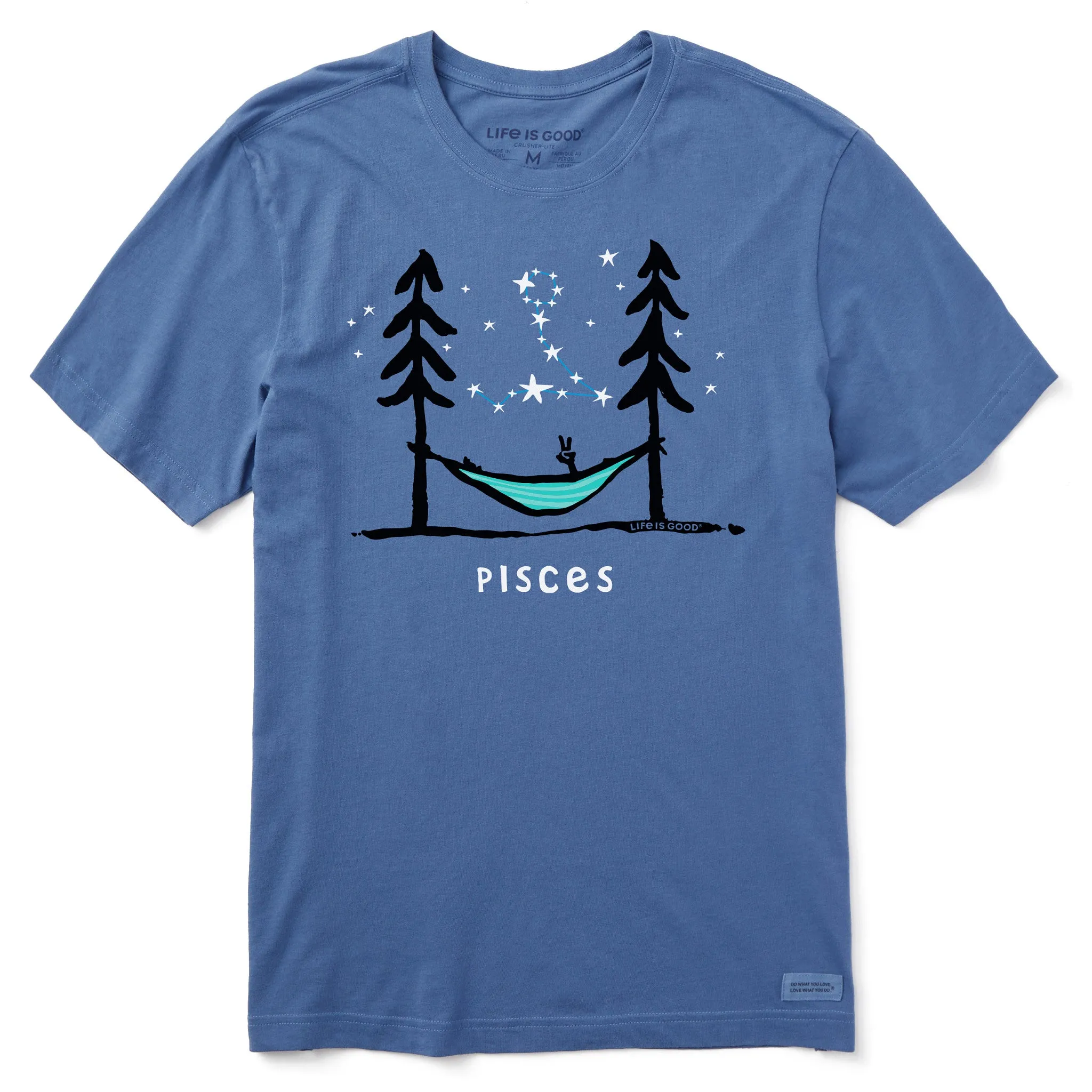 Men's Zodiac Hammock Pisces Short Sleeve Crusher Tee Unisex Fit