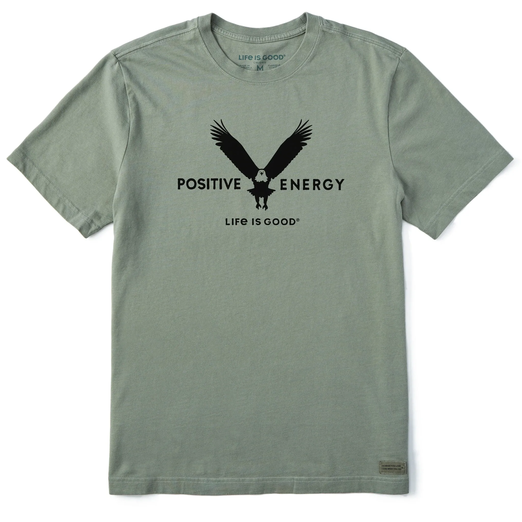 Men's Positive Energy Eagle Short Sleeve Tee Durable Knit Structure Comfy Layering