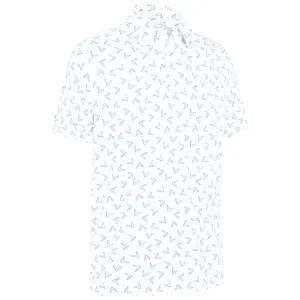 Callaway Mens Chev Print Polo Shirt Layered Look