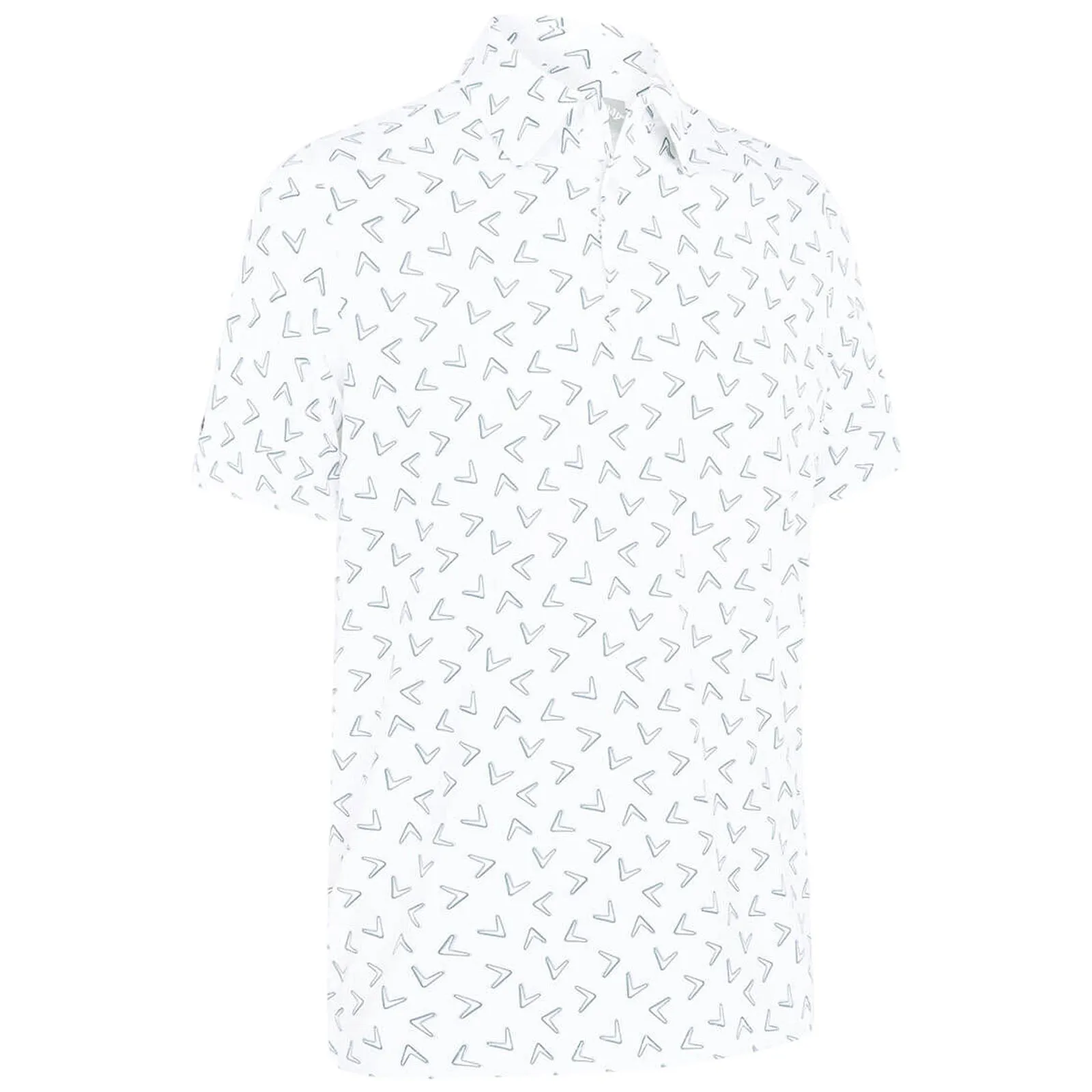 Callaway Mens Chev Print Polo Shirt Layered Look