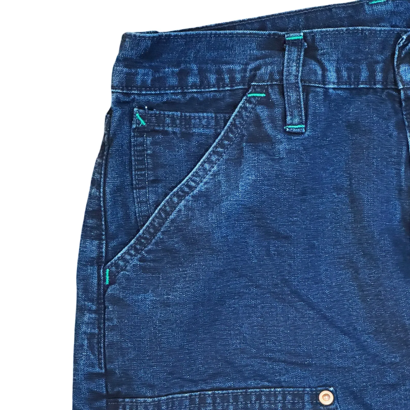 Chic Design Quality Material Japanese Indigo Selvedge Duck Double Knee Work Uniform jeans