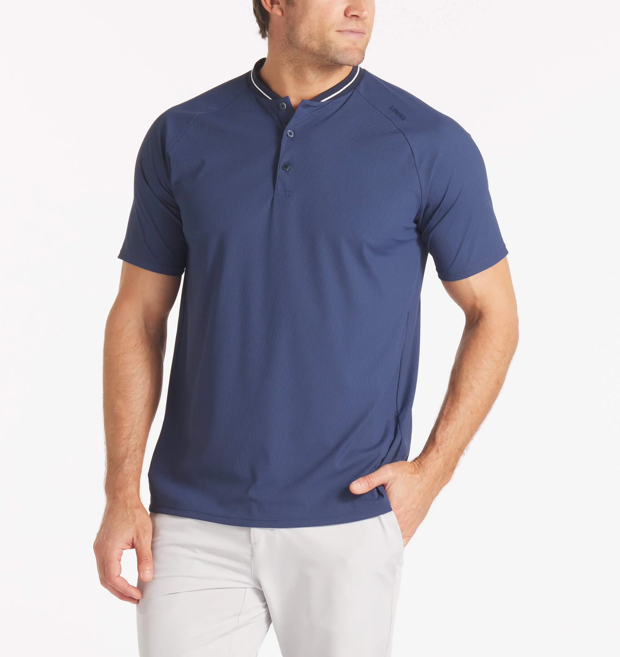 Layered Hem Reinforcement Sporty Chic UNRL Condor Polo