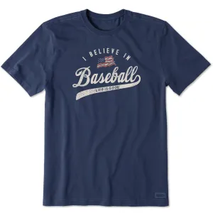 Men's I Believe in Baseball Short Sleeve Tee Trendy Casual Wear