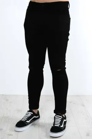 Unisex Look Z-Roller Jean Delta Black Destroy