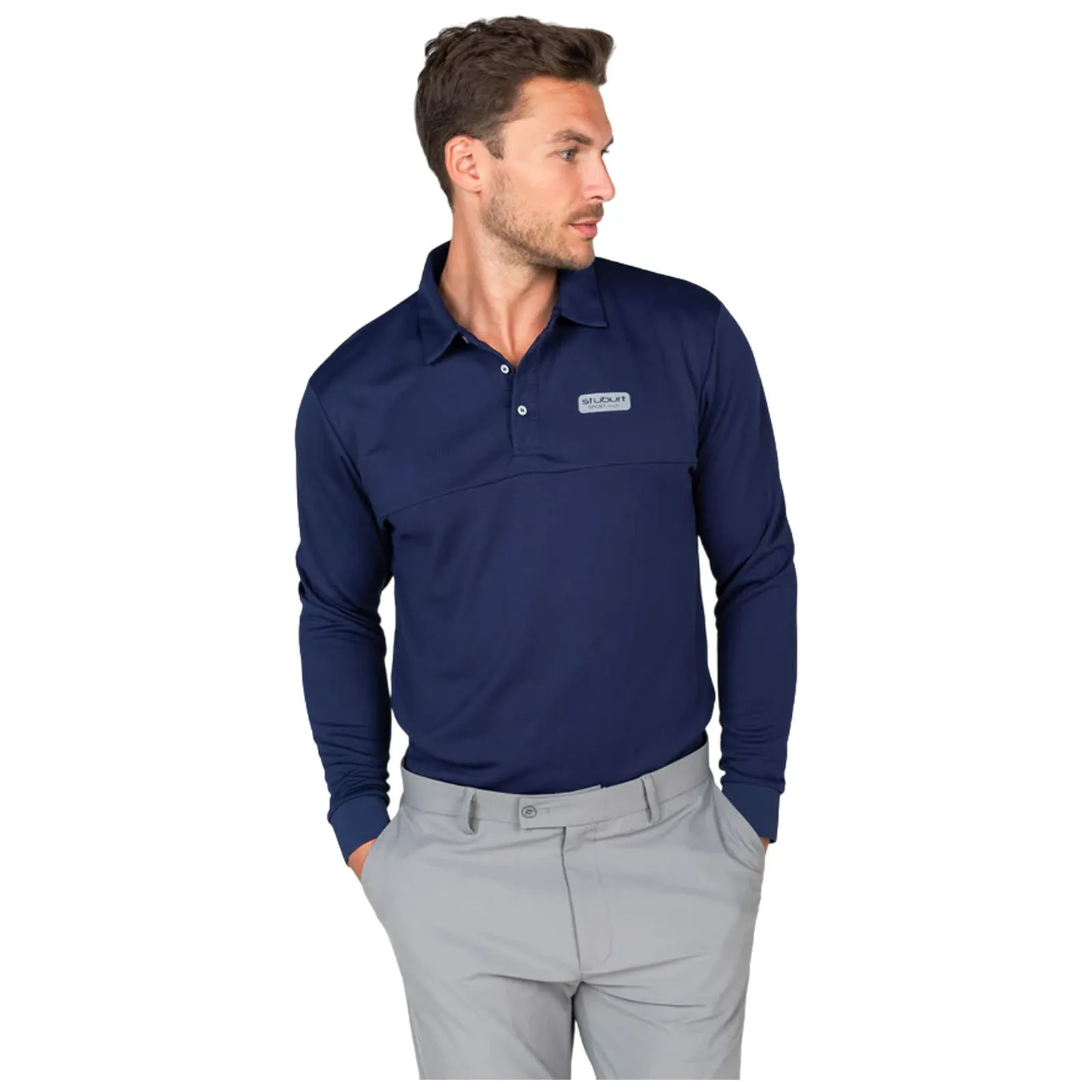 Timeless Appeal Stuburt Mens Sport Tech Long Sleeve Polo Shirt