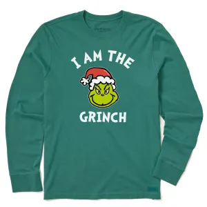 Men's I Am The Grinch Long Sleeve Crusher Tee Fresh and Cool Easy to Style