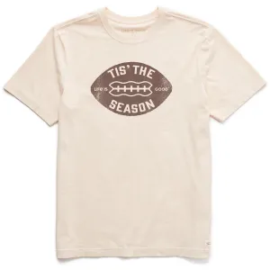 Men's Tis the Season Football Shape Short Sleeve Crusher Tee SunProtectionFabric