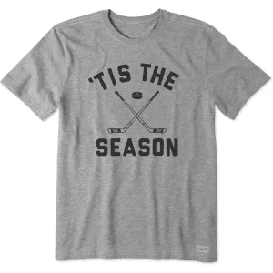 Men's Tis the Season Hockey Short Sleeve Crusher Tee Classic Fit