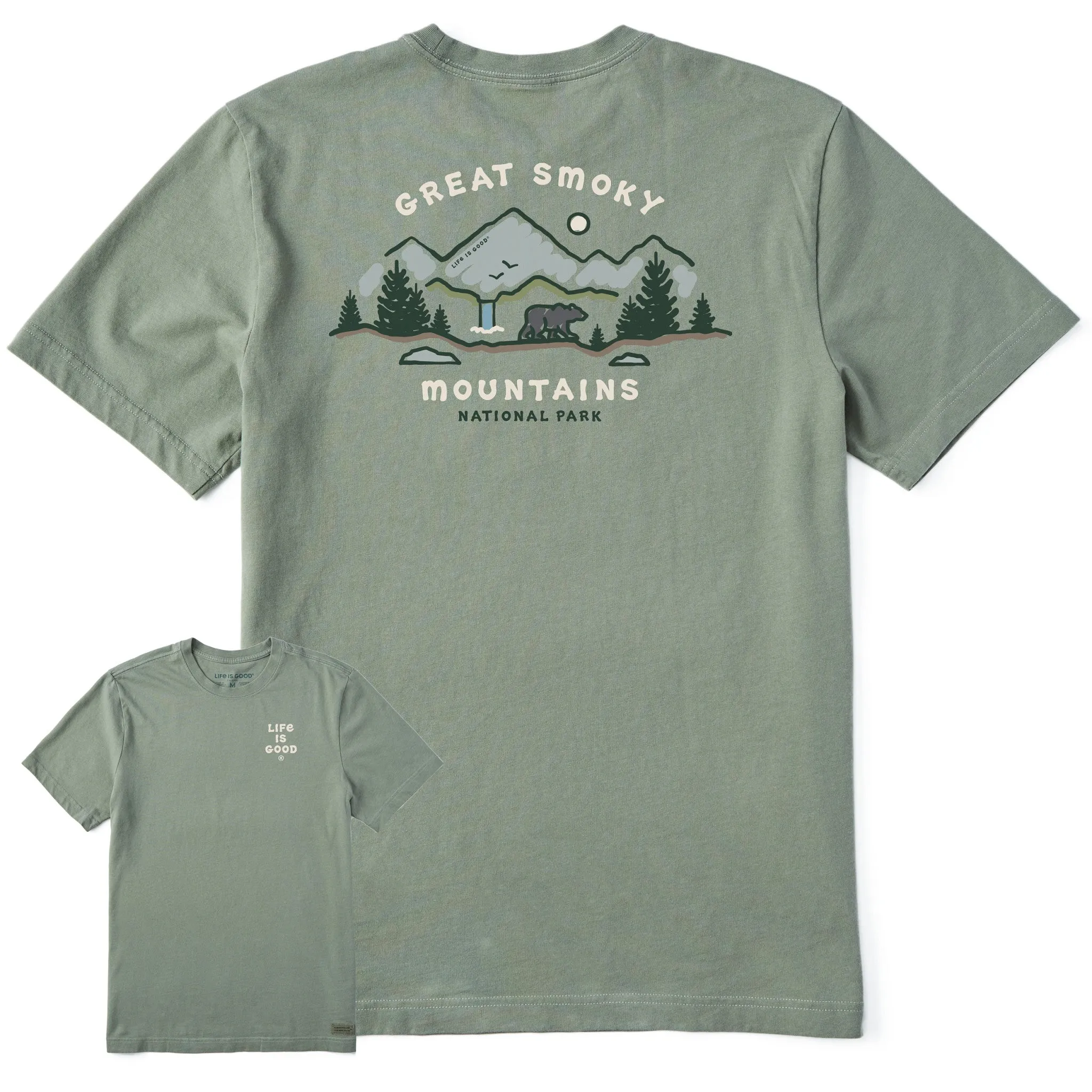 Men's Smoky Mountains Vista Short Sleeve Tee Circular Knit Design All Day Comfort