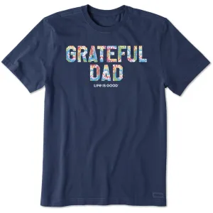 Thermal Regulation Fabric Fun Prints Men's Grateful Dad Tie Dye Short Sleeve Tee