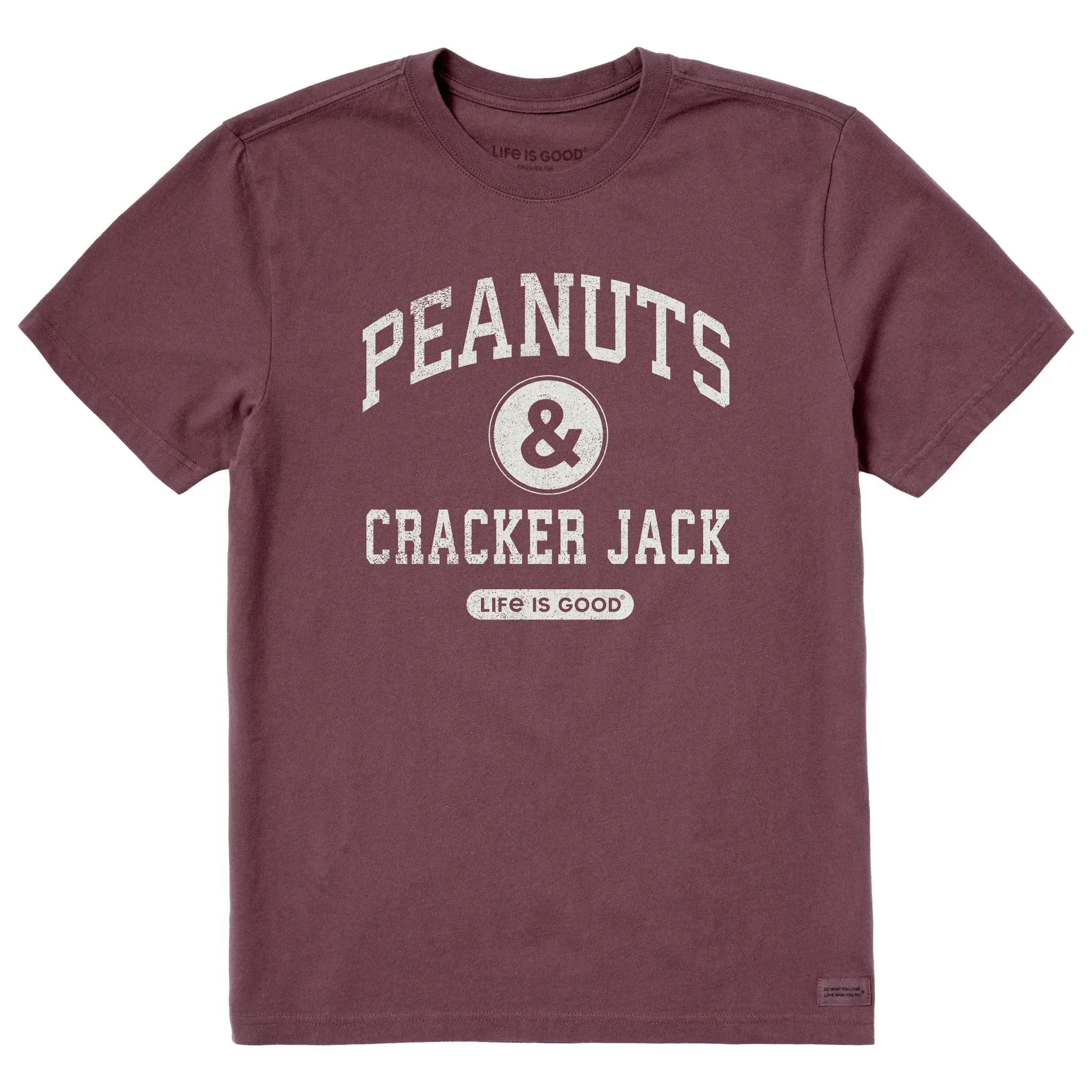 HighThreadCount Comfortable And Versatile Men's Peanuts and Cracker Jack Short Sleeve Crusher Tee