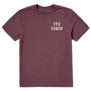 Fun and Relaxed Layering Comfort Wear Men's Yes Coach Short Sleeve Crusher Tee