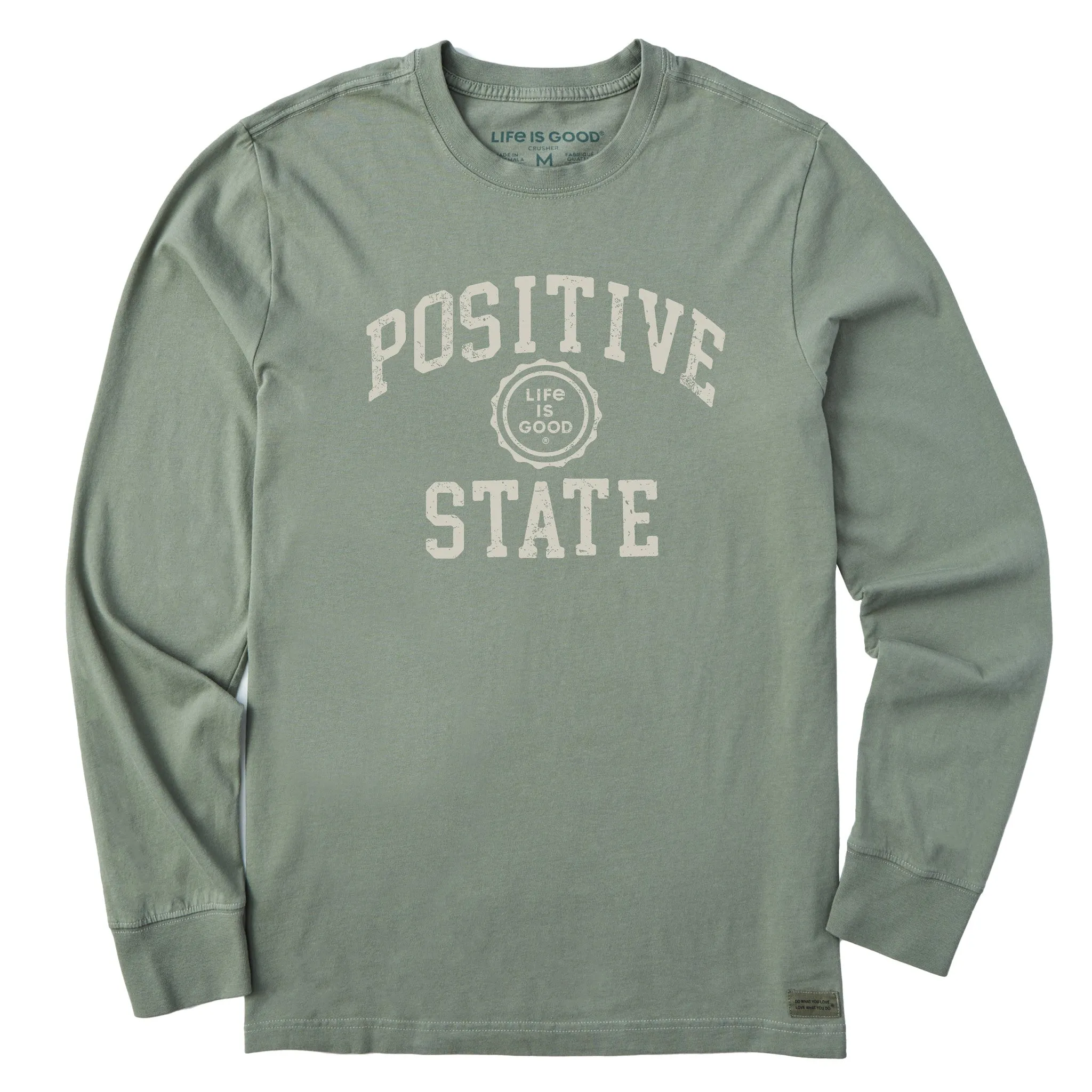 Urban Fit Men's Positive State Long Sleeve Crusher Tee