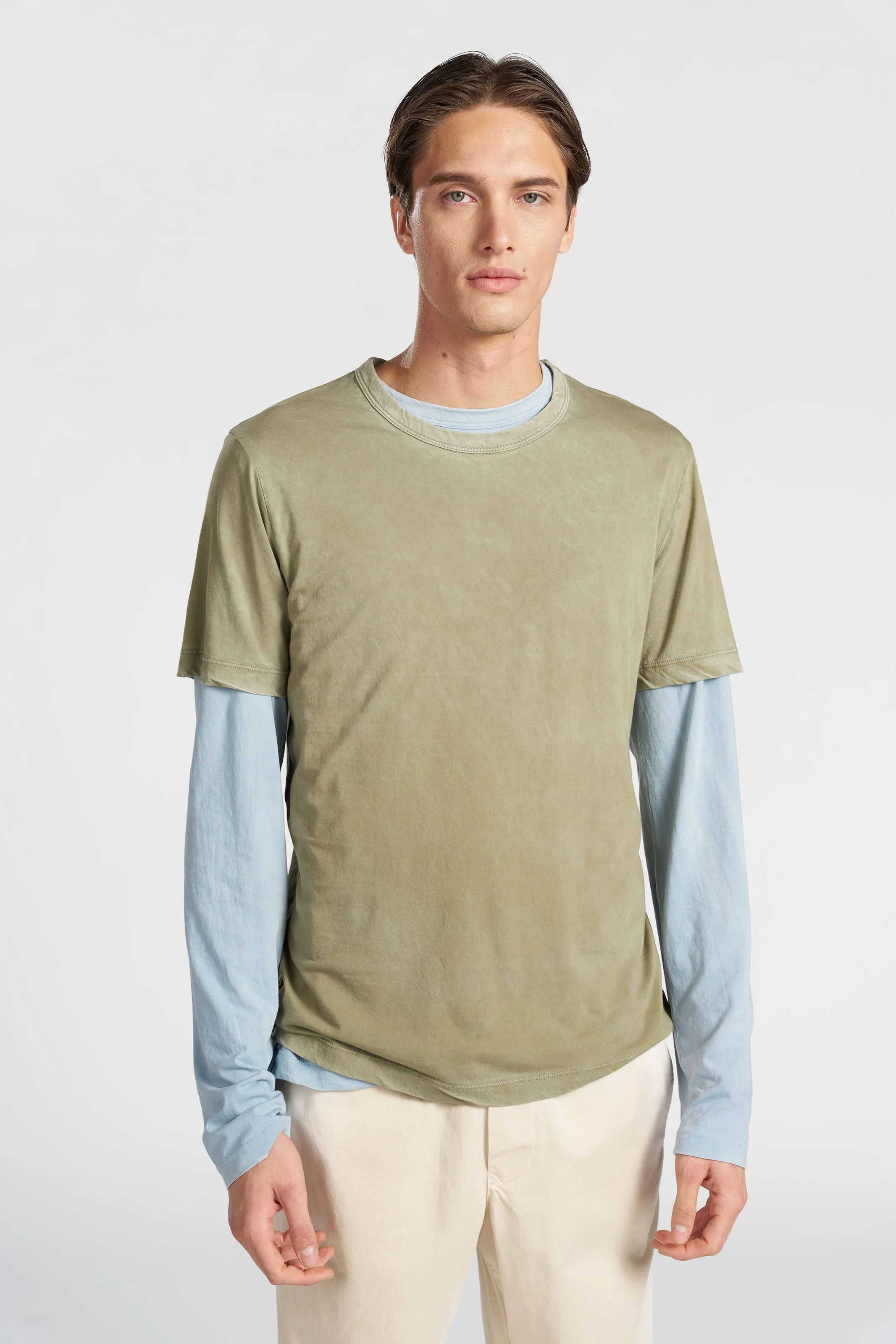 Classic Crewneck Tee Chic Wearable Zip Up