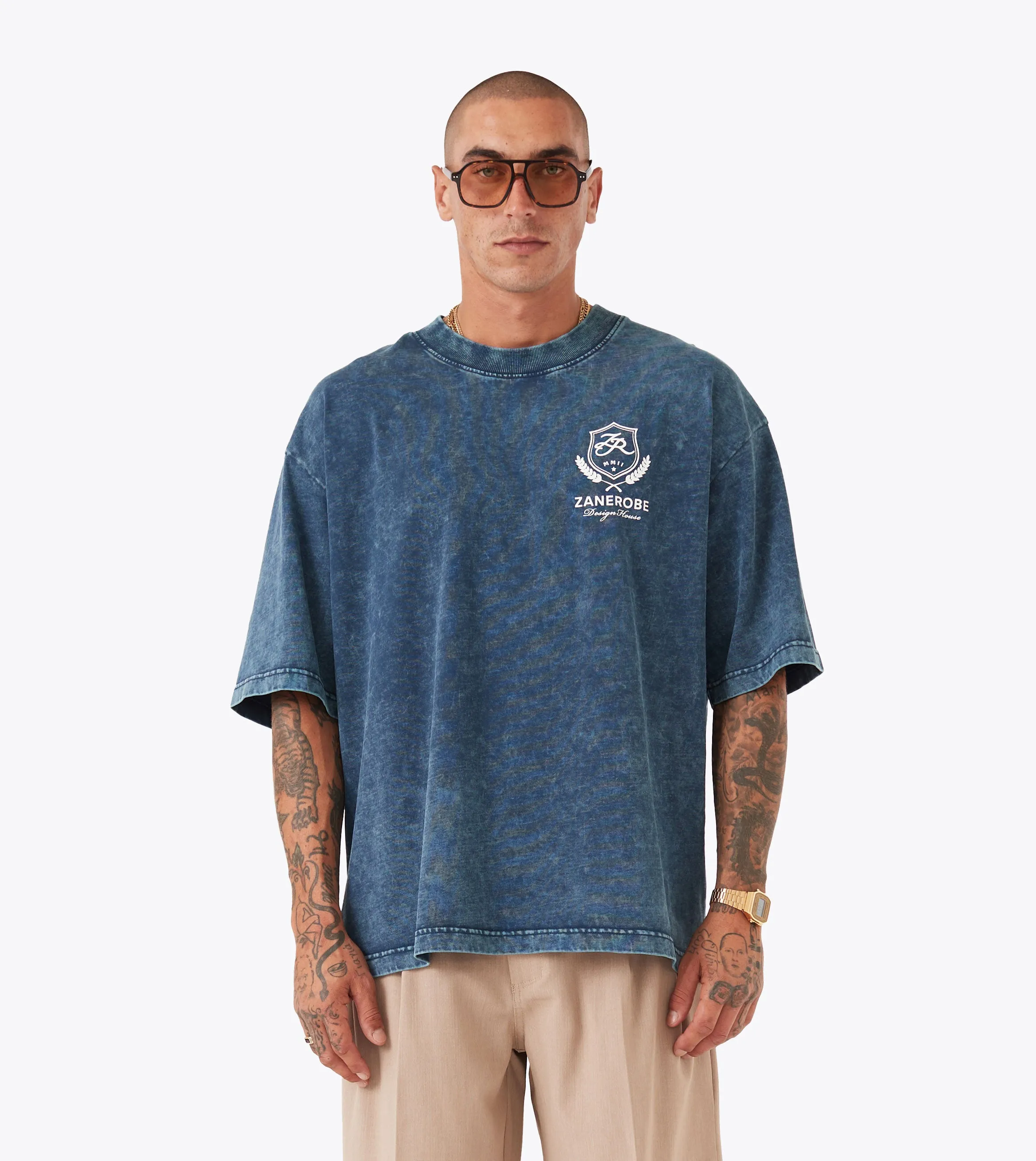 Crest Flow Tee GD Navy Daily Style