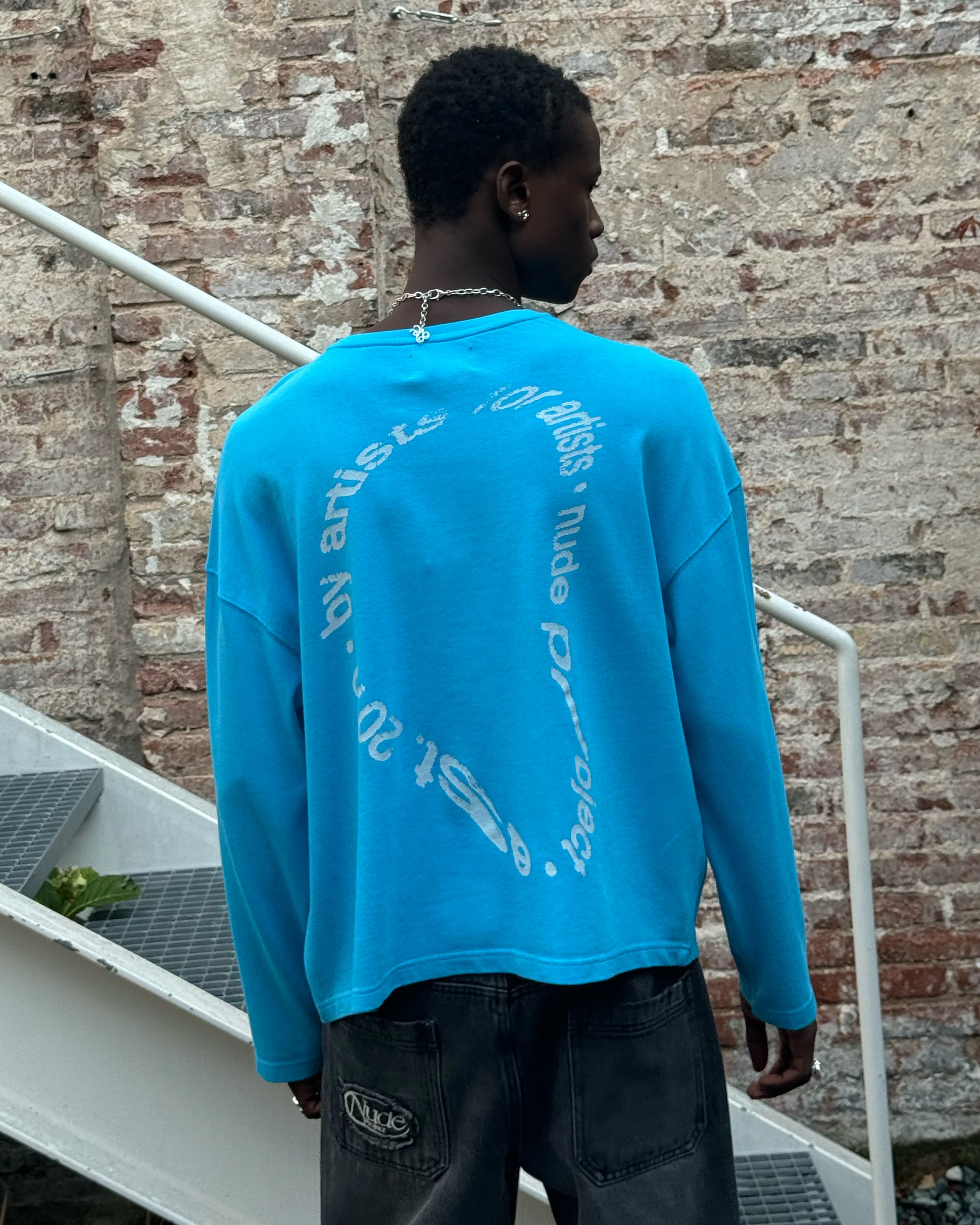 Gallery Long-Sleeve Tee Blue Versatile Performance Anti Pilling Surface