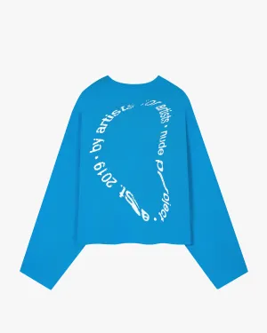 Unisex Chic Style Trend Gallery Long-Sleeve Tee Blue