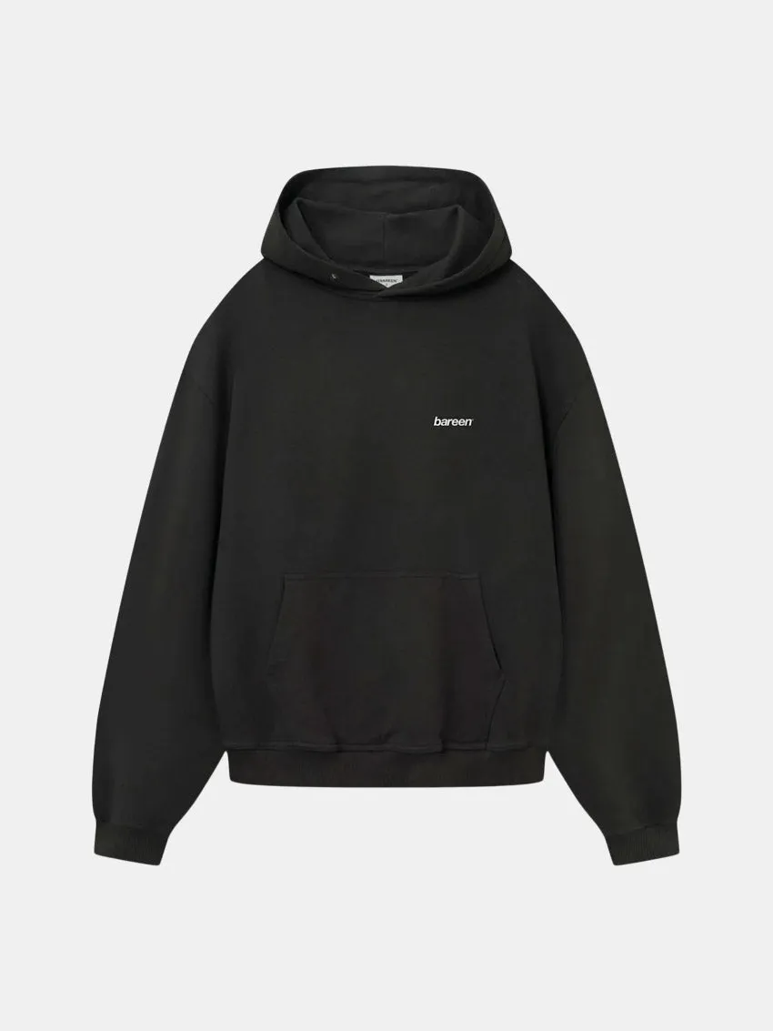 Denim Travel Fit Oversize Logo Hoodie